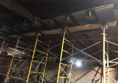 protection deck over active amtrak rail