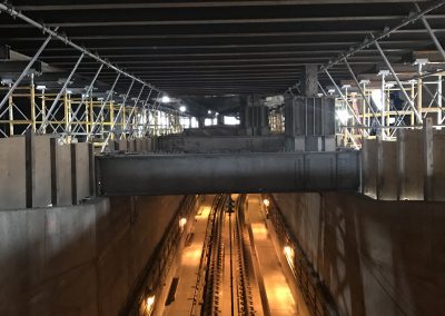 protection deck over amtrack railway
