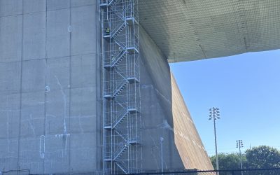 Systems Scaffold Stair Tower for Bridge Anchorage Access | RFK Bridge, New York, NY
